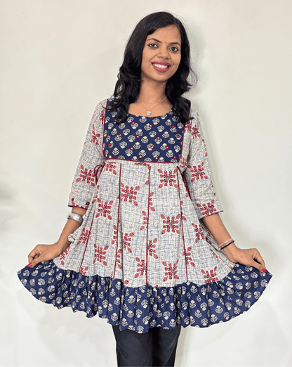 Heena Ajrakh Cotton Short Kurti