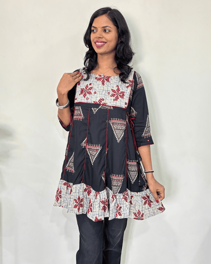 Heena Ajrakh Cotton Short Kurti