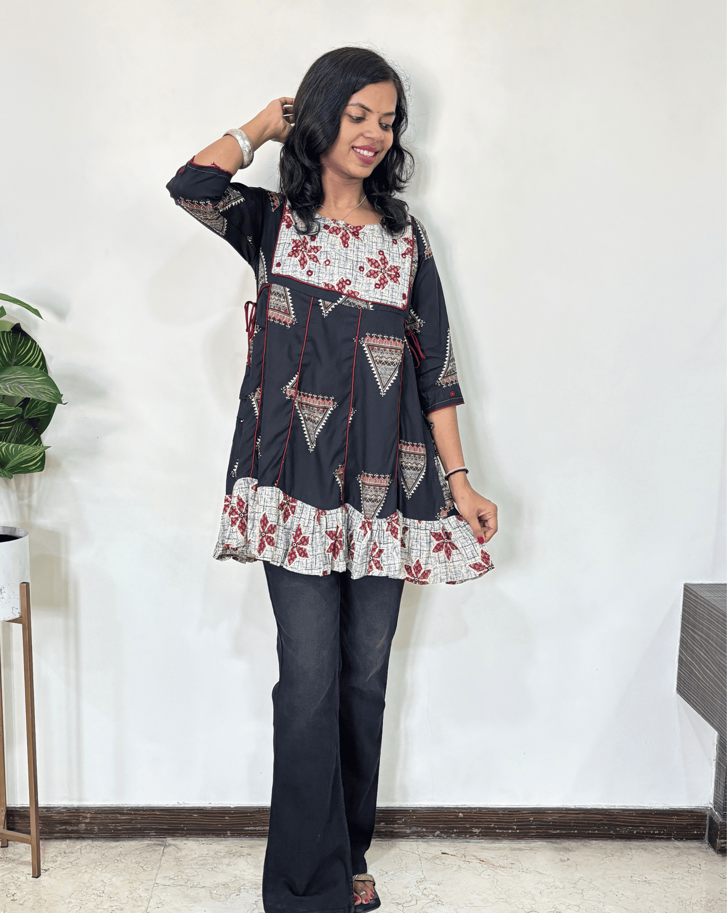 Heena Ajrakh Cotton Short Kurti