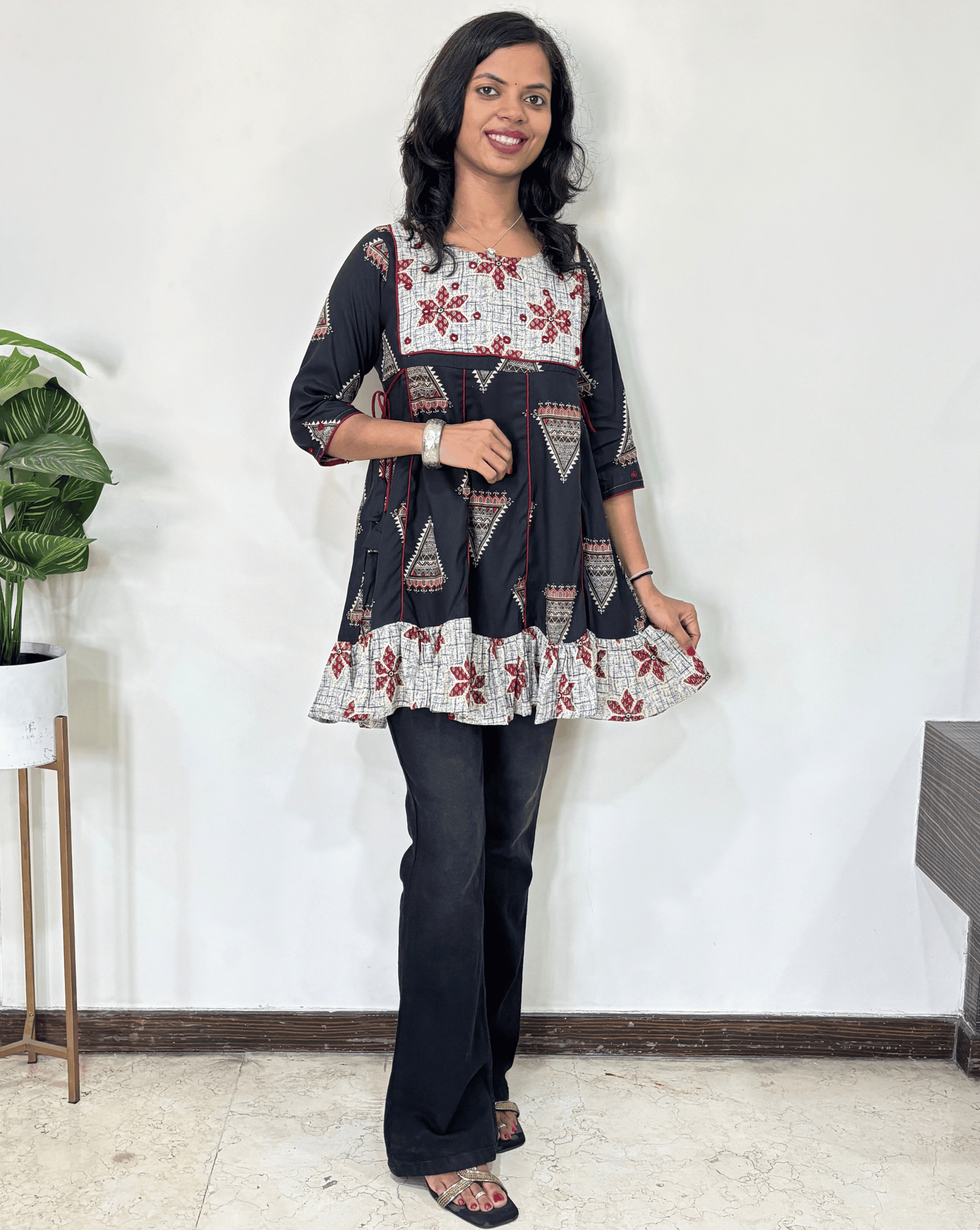 Heena Ajrakh Cotton Short Kurti