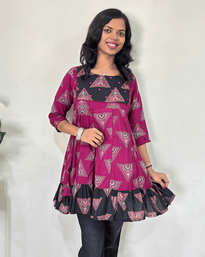 Heena Ajrakh Cotton Short Kurti