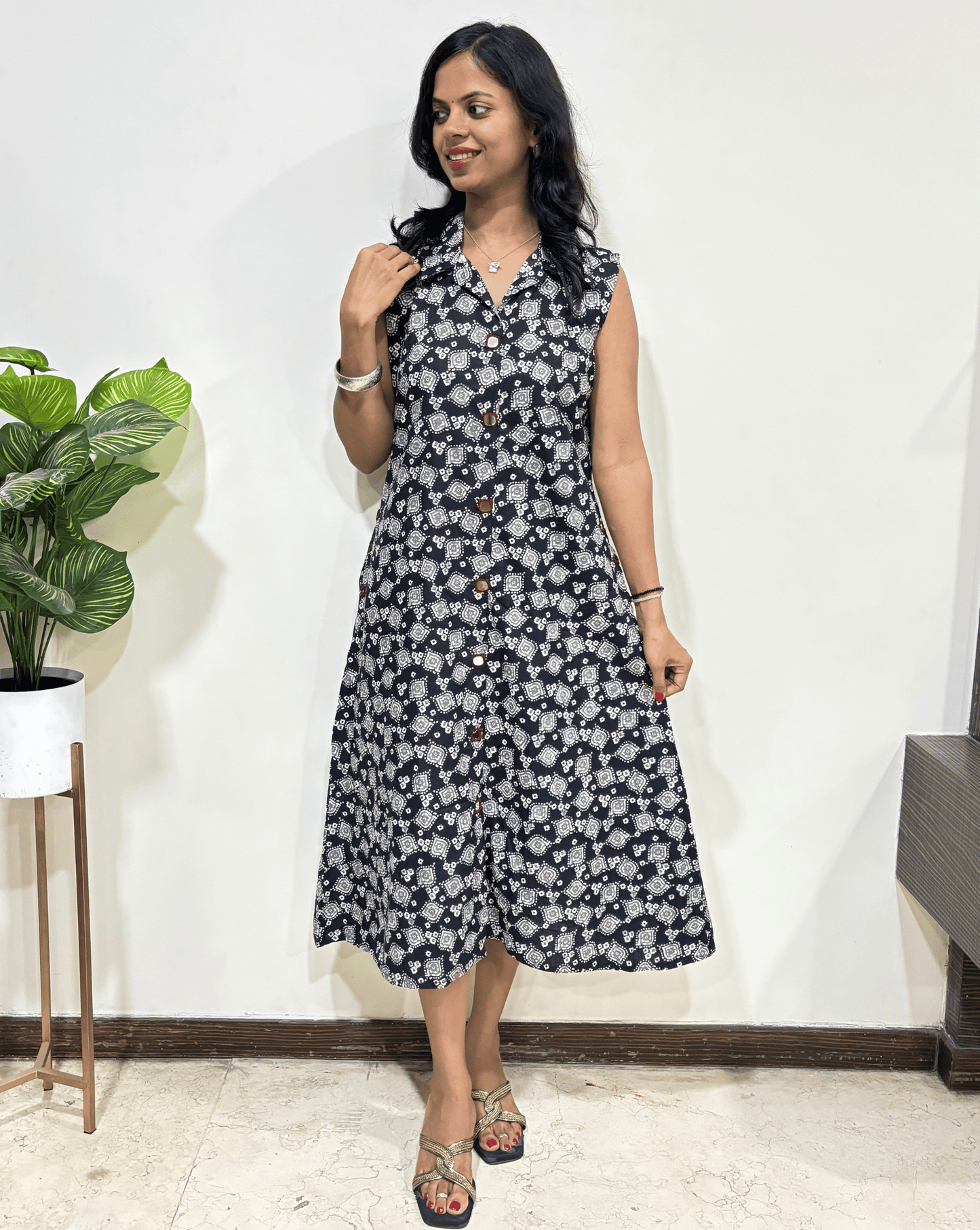 Kiara Ajrakh Sleeveless  One Piece