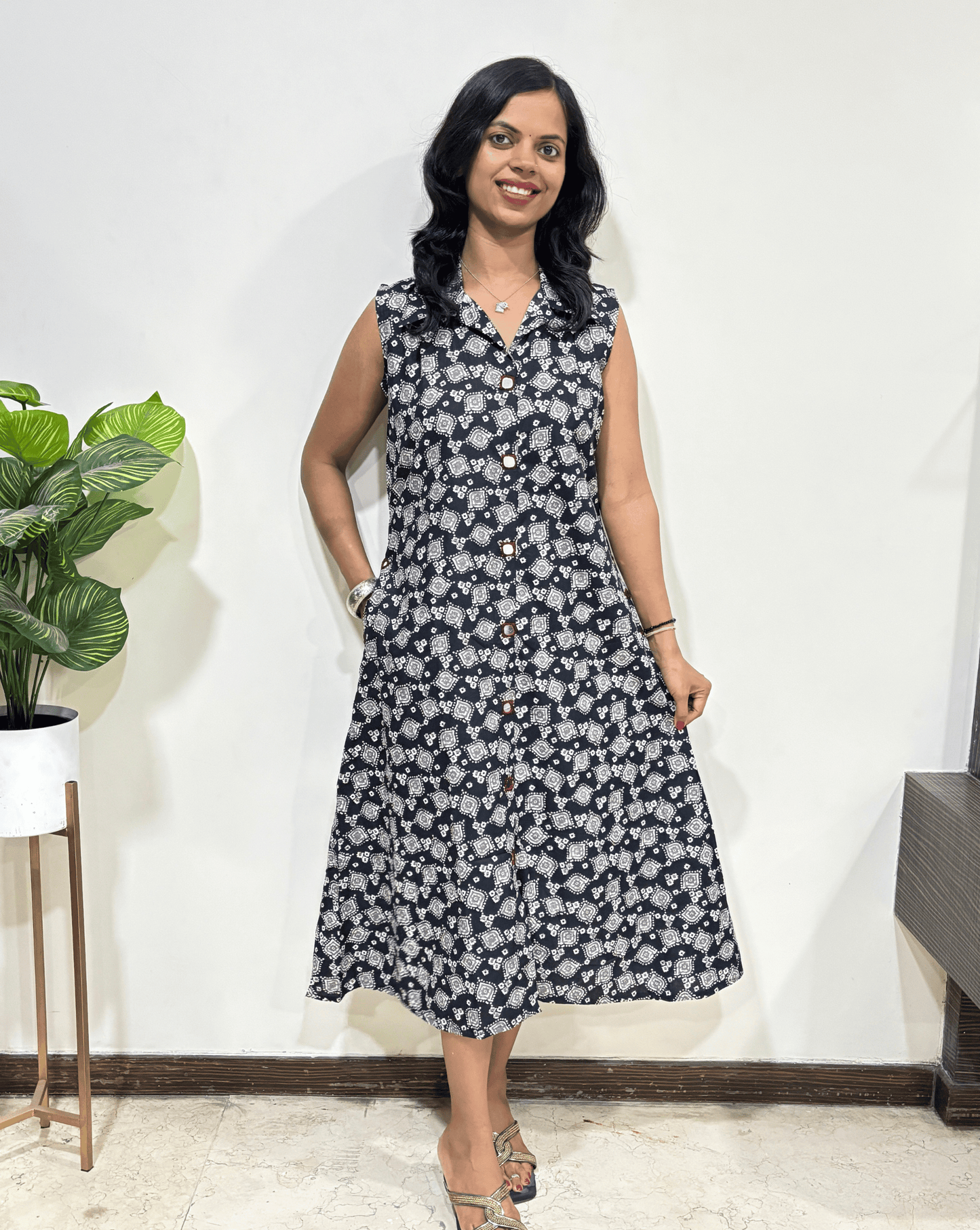 Kiara Ajrakh Sleeveless  One Piece
