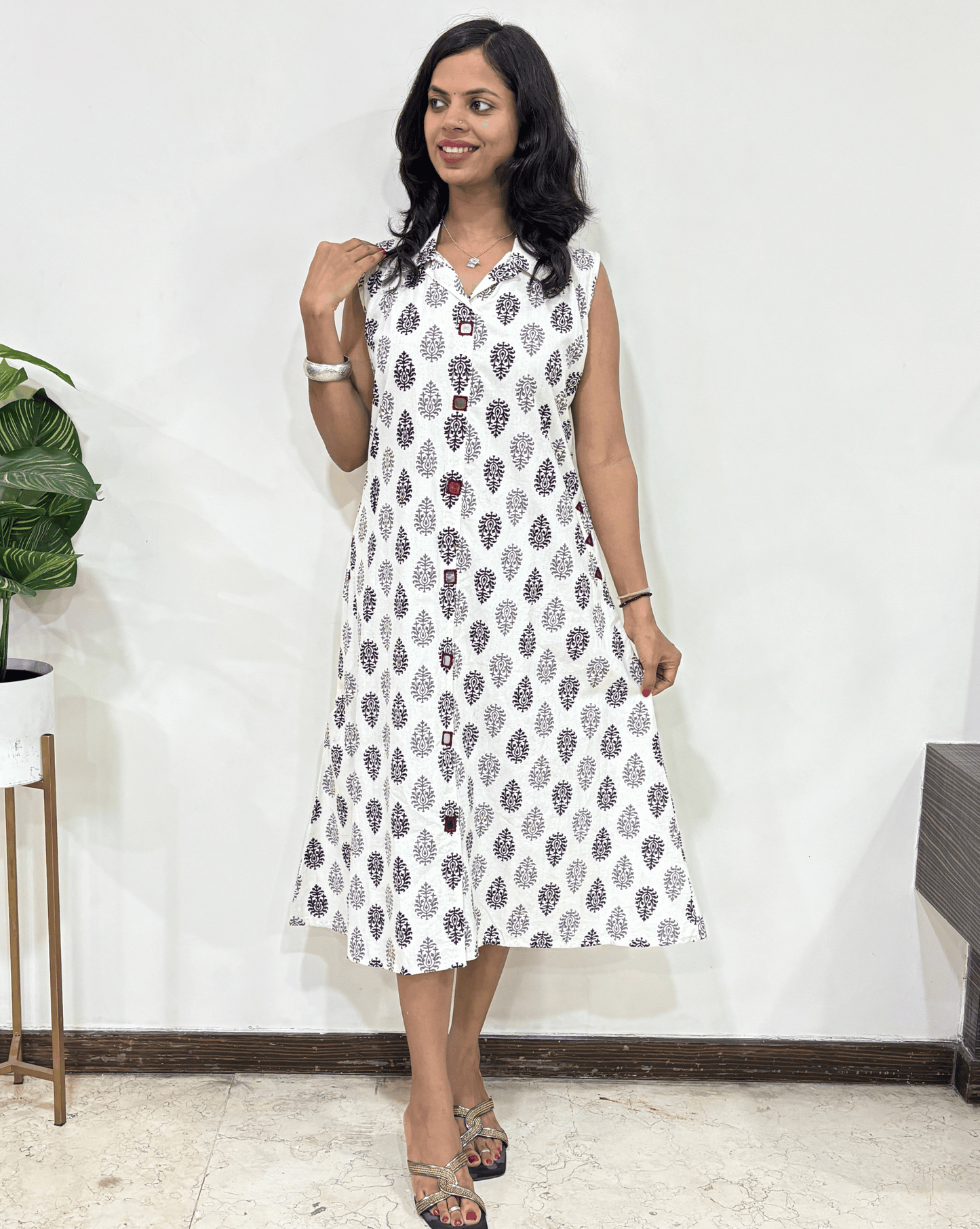Kiara Ajrakh Sleeveless  One Piece