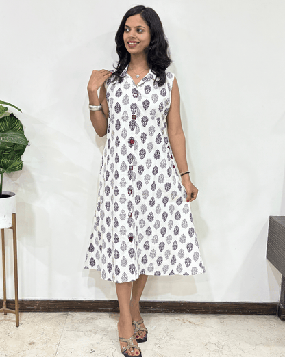 Kiara Ajrakh Sleeveless  One Piece