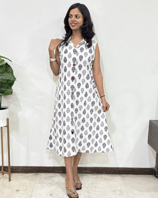 Kiara Ajrakh Sleeveless  One Piece