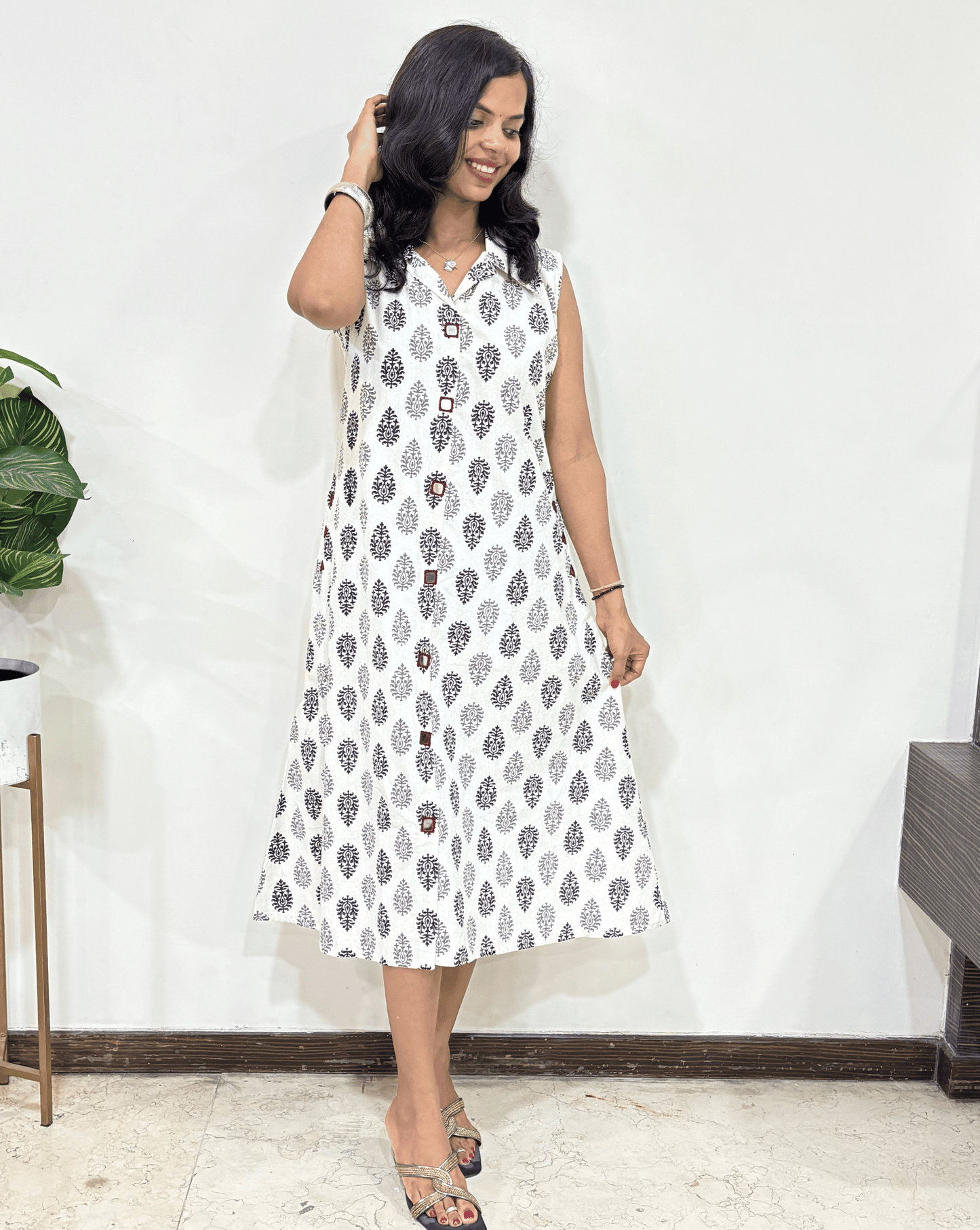 Kiara Ajrakh Sleeveless  One Piece