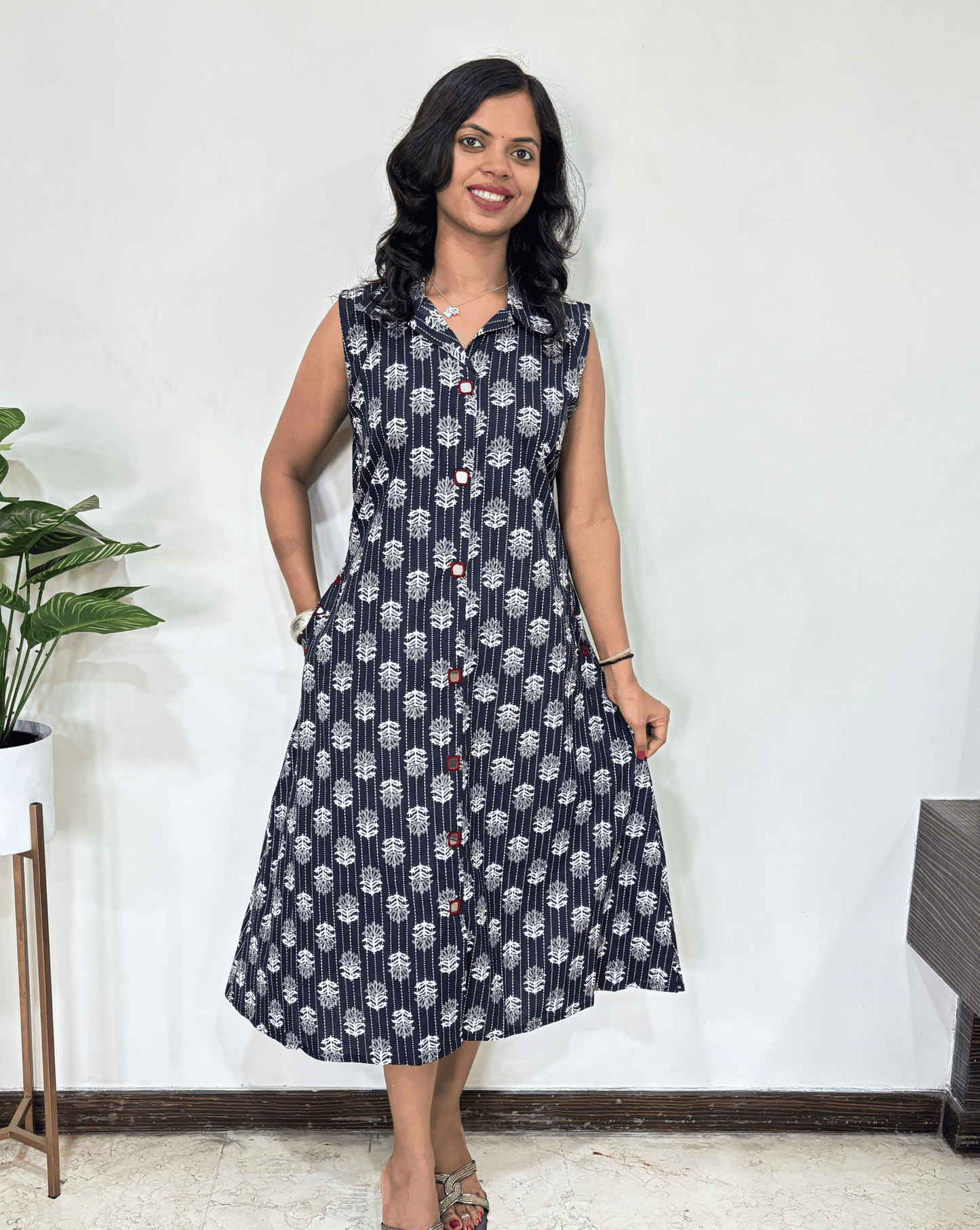 Kiara Ajrakh Sleeveless  One Piece