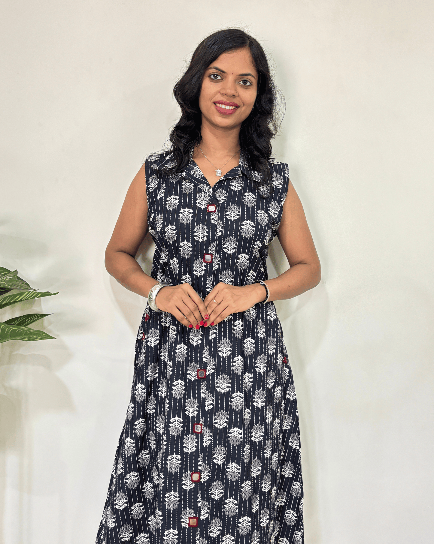 Kiara Ajrakh Sleeveless  One Piece