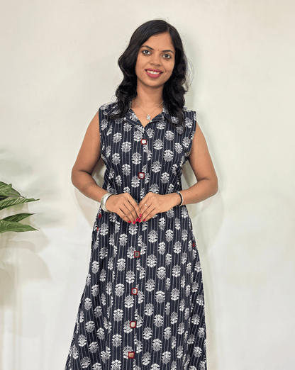 Kiara Ajrakh Sleeveless  One Piece