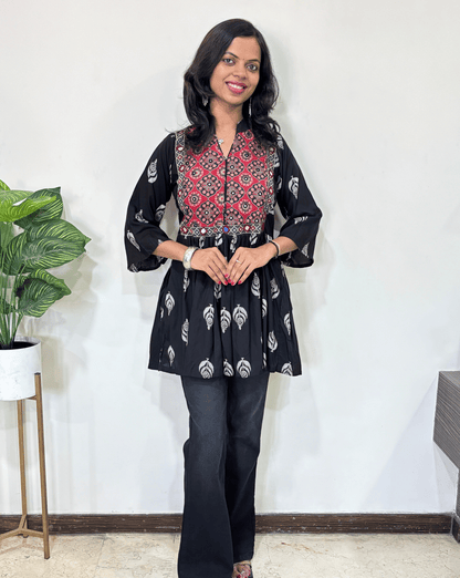 Anu Ajrakh Short Kurti