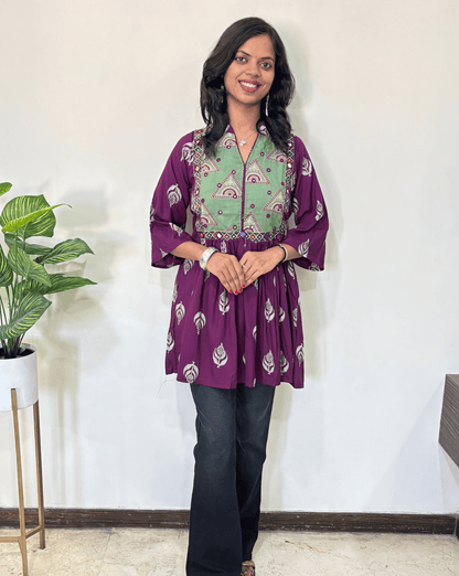 Anu Ajrakh Short Kurti