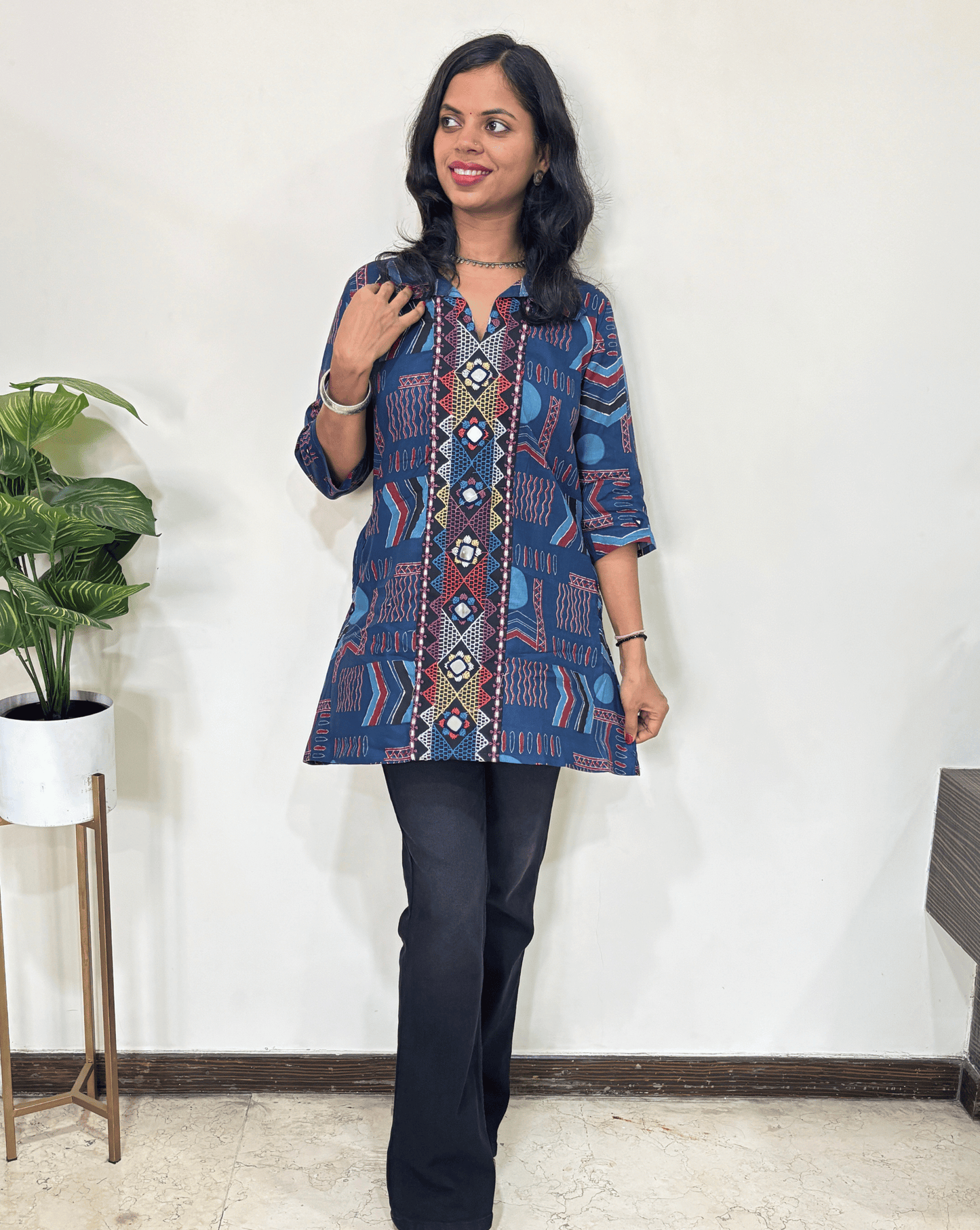 Ruhi Ajrakh Short Kurti
