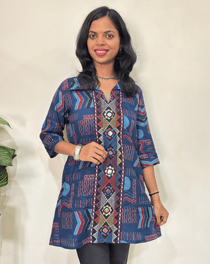 Ruhi Ajrakh Short Kurti