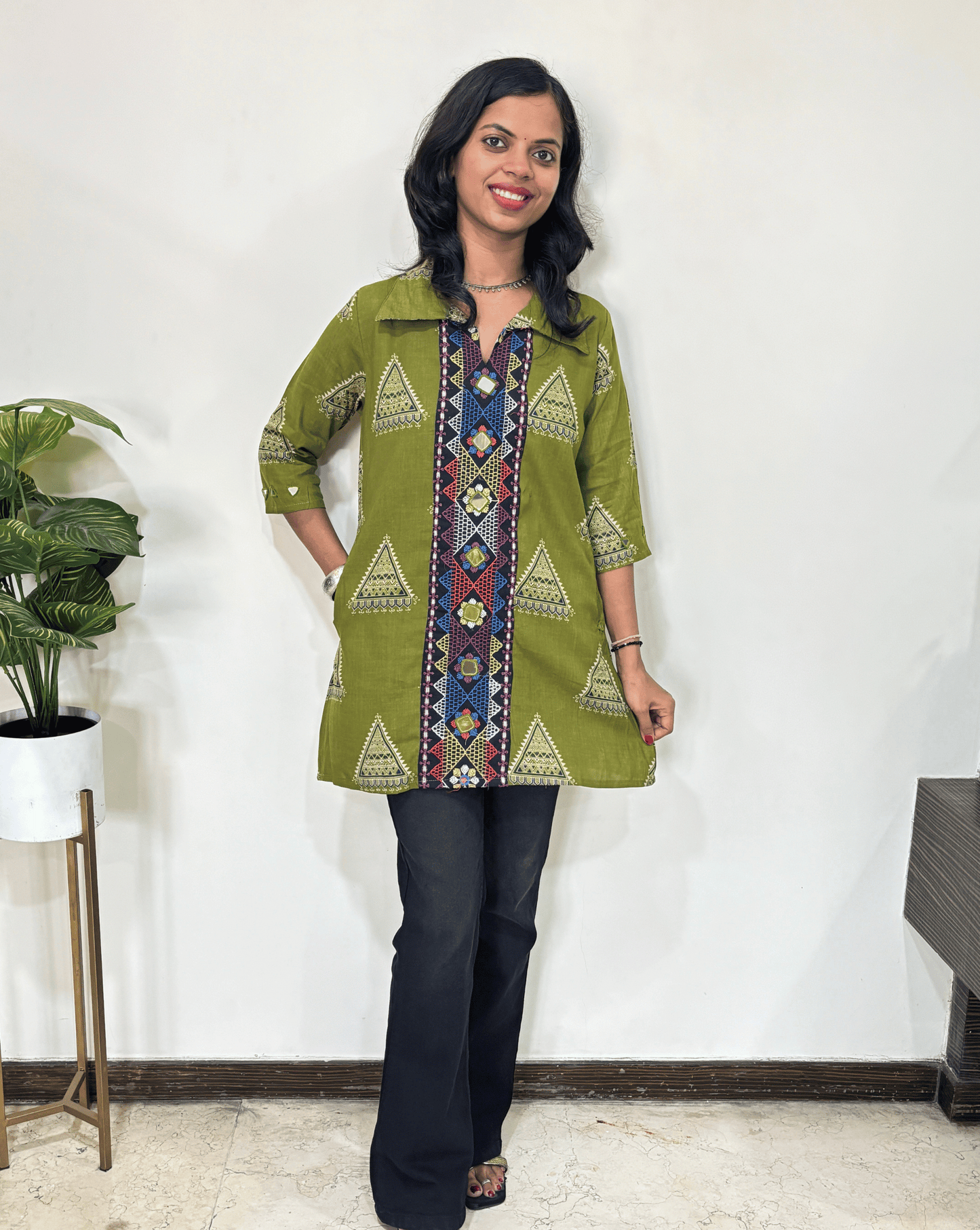 Ruhi Ajrakh Short Kurti