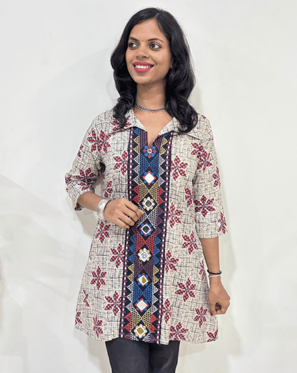 Ruhi Ajrakh Short Kurti