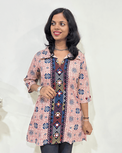 Ruhi Ajrakh Short Kurti