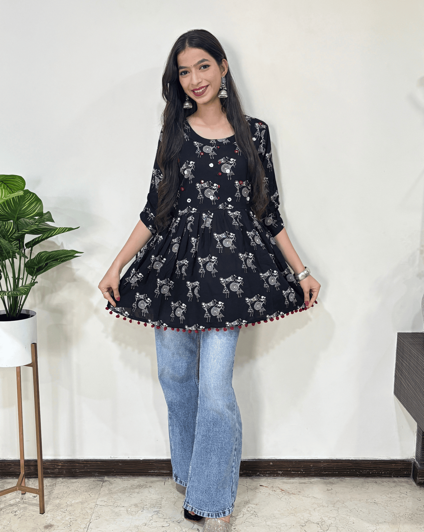 Dhun Warli Short Kurti