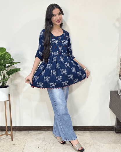 Dhun Warli Short Kurti
