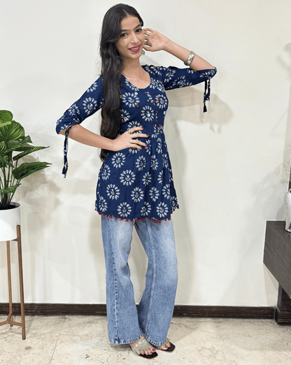 Dhun Round Warli Short Kurti