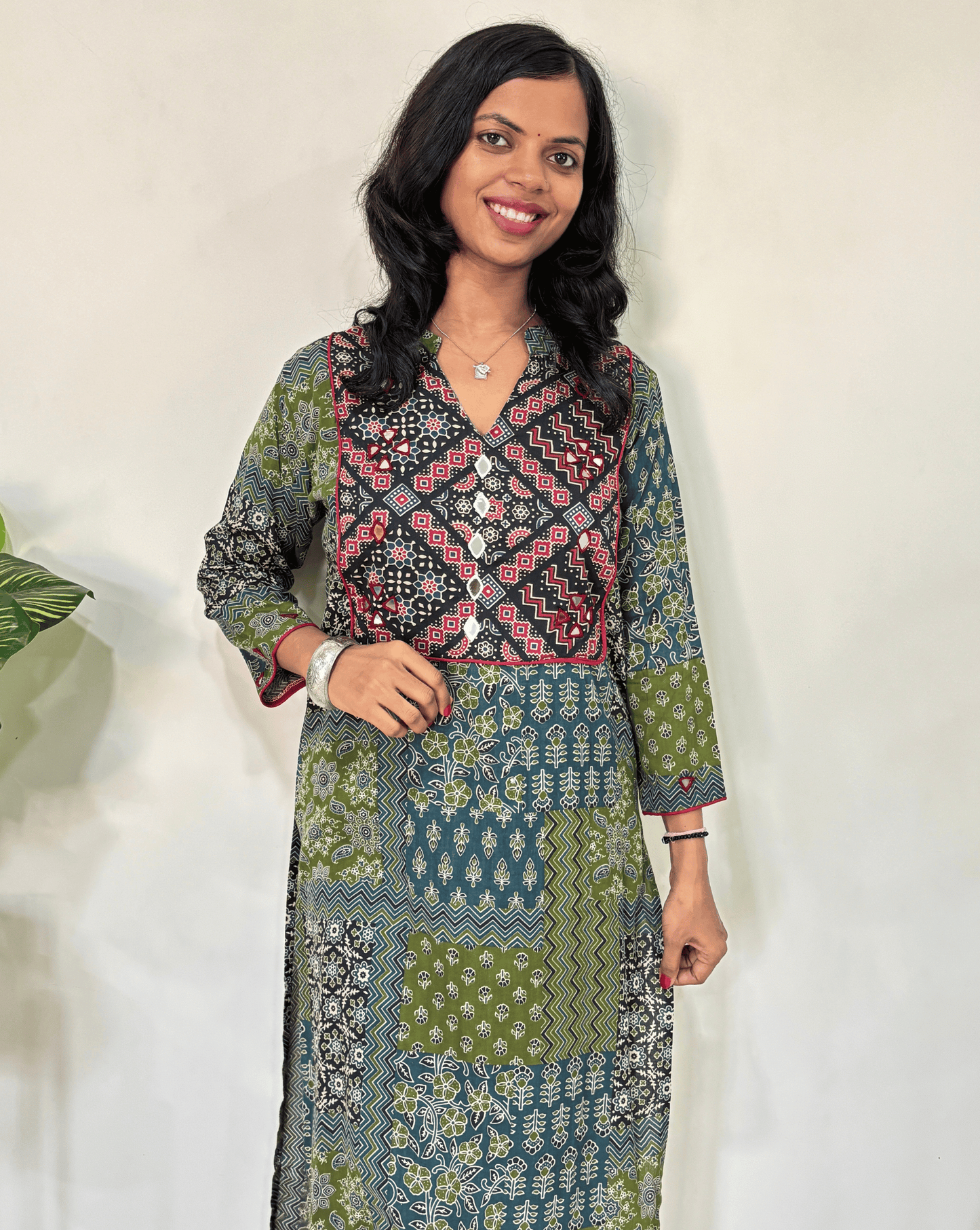Niya Square Ajrakh Long Kurti