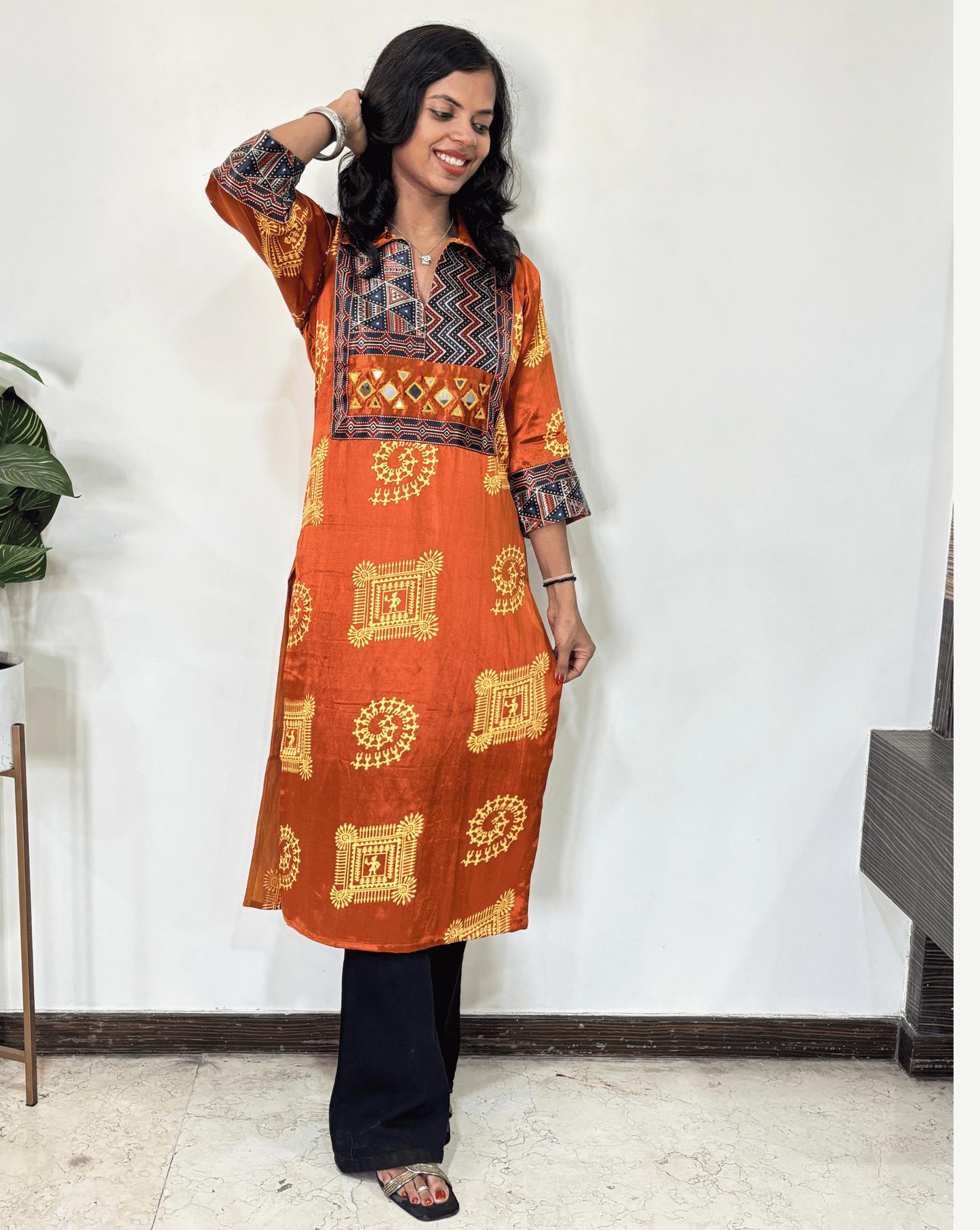 Ira Mashru Silk Long Kurti