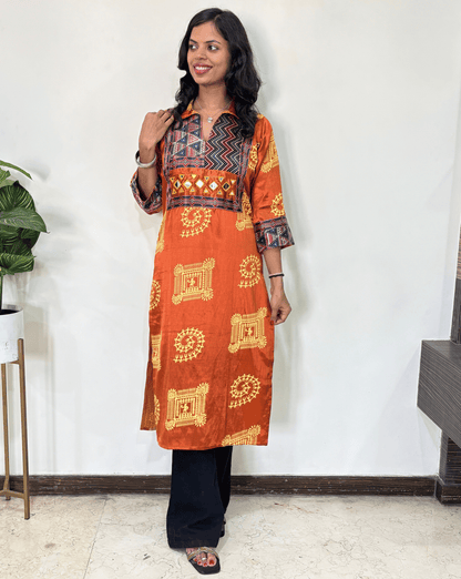 Ira Mashru Silk Long Kurti