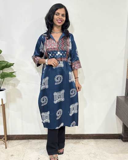 Ira Mashru Silk Long Kurti