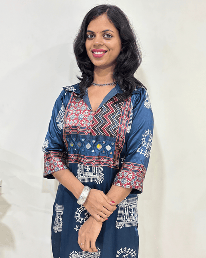 Ira Mashru Silk Long Kurti