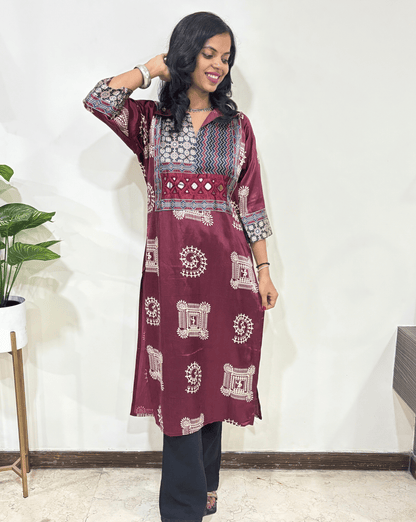 Ira Mashru Silk Long Kurti