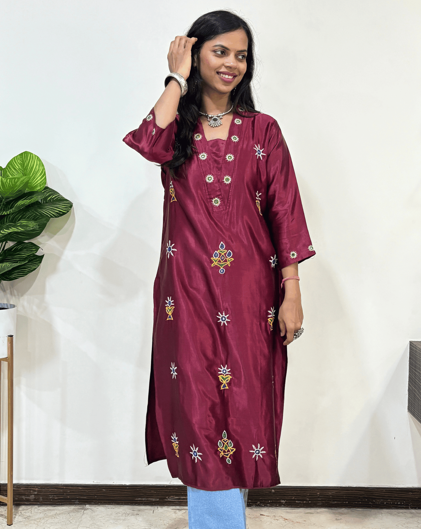 Disha Mashru Silk Kurti