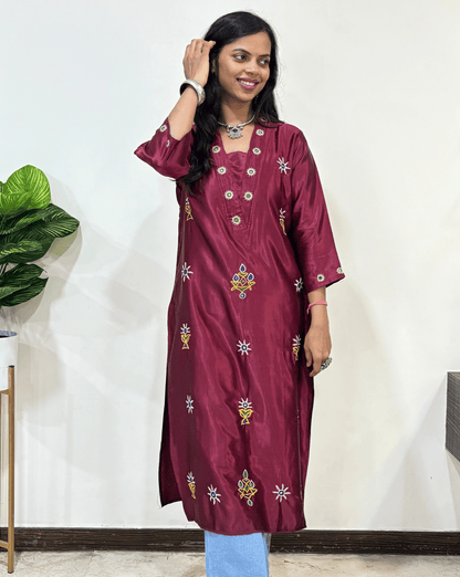 Disha Mashru Silk Kurti