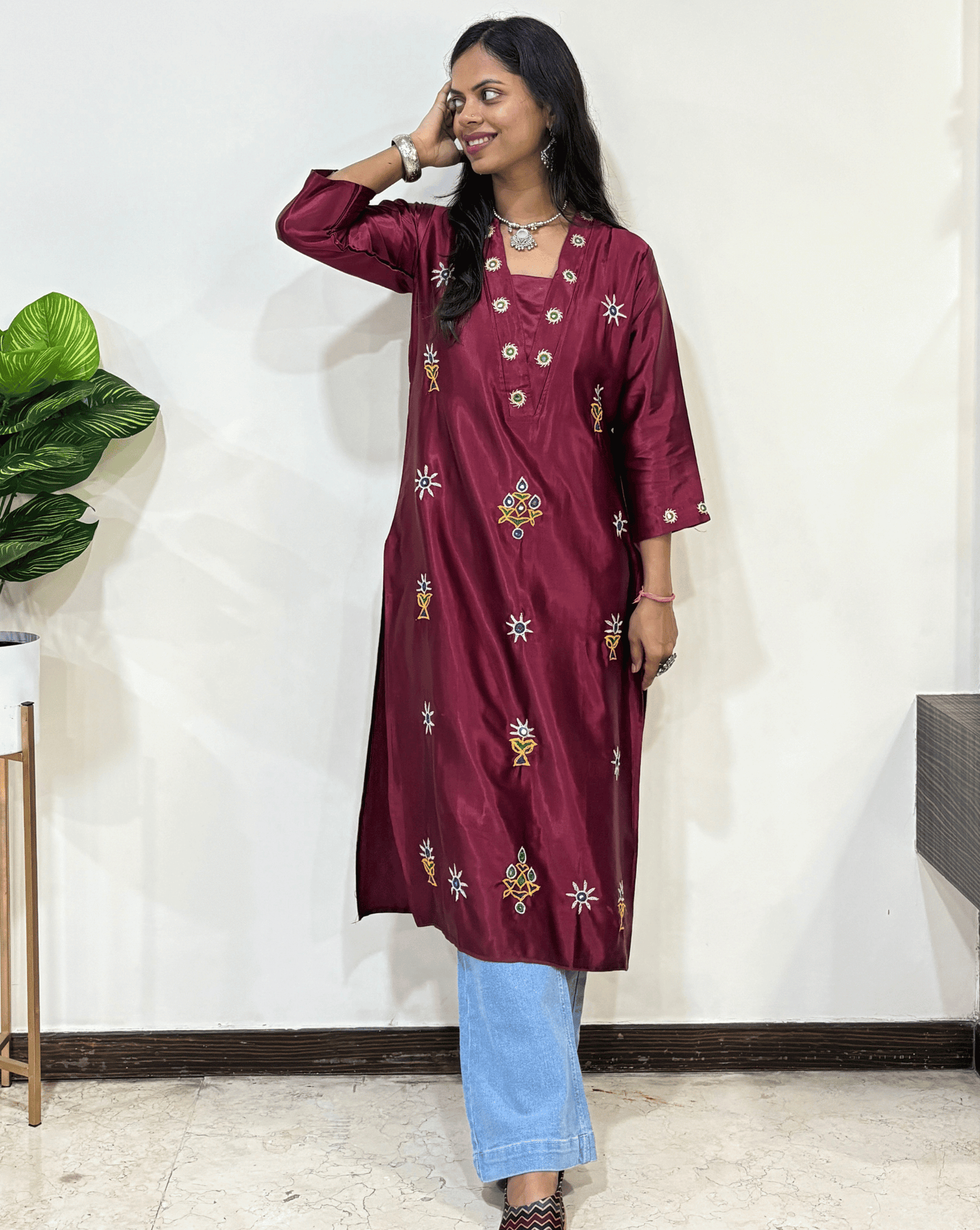 Disha Mashru Silk Kurti