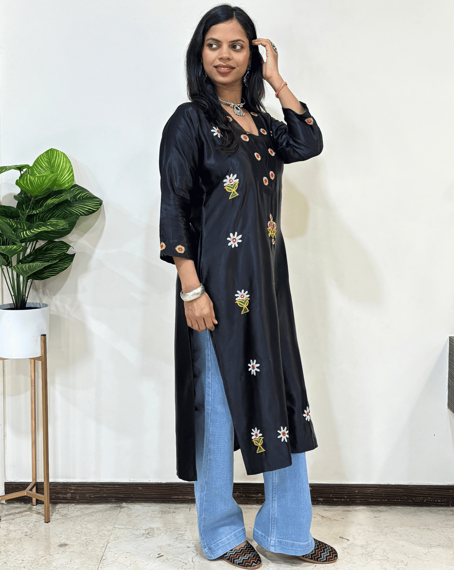 Disha Mashru Silk Kurti
