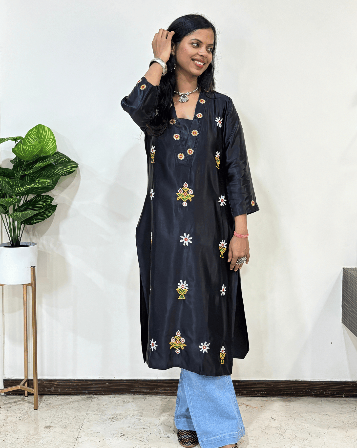 Disha Mashru Silk Kurti