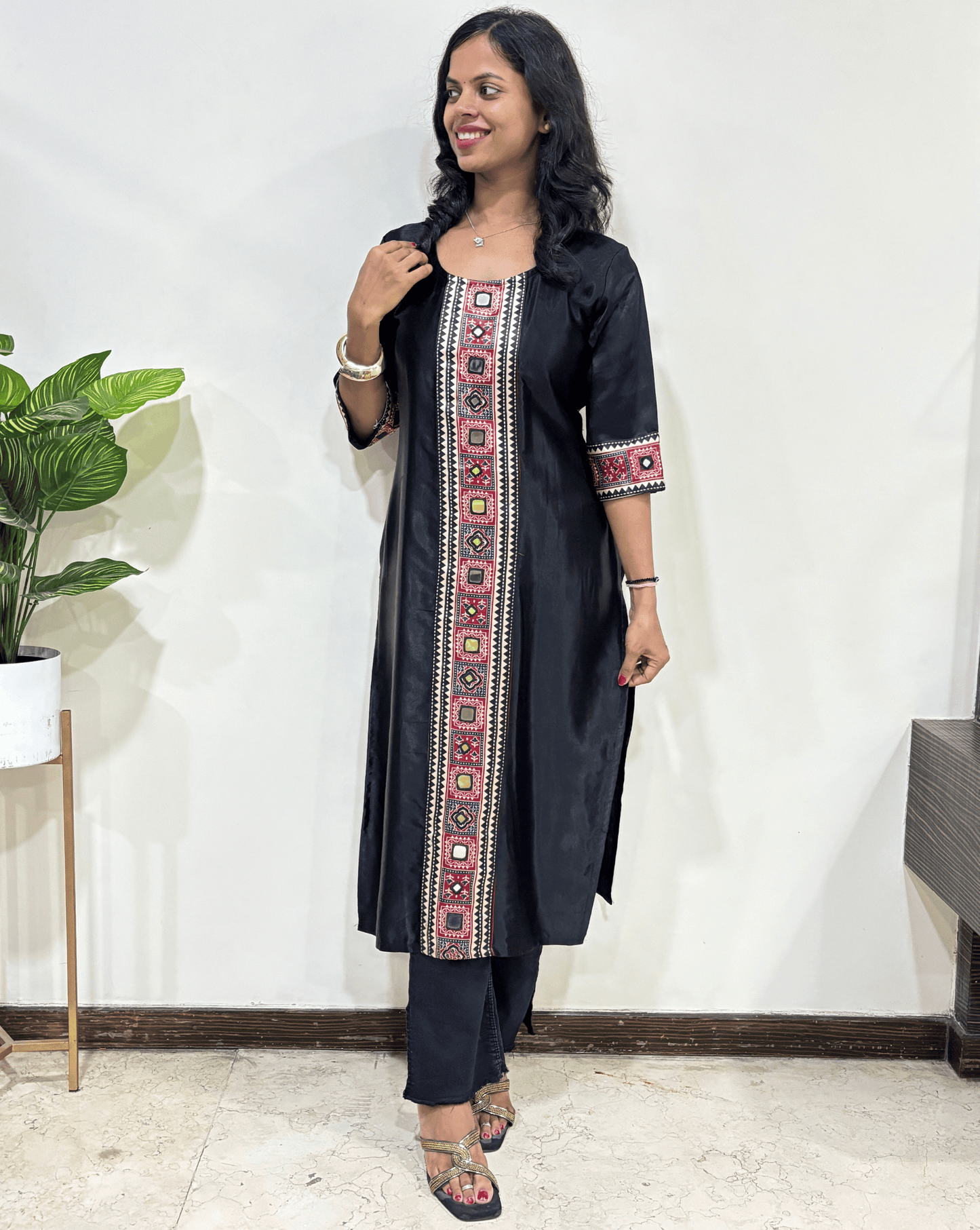 Jannat Mashru Silk Long Kurti