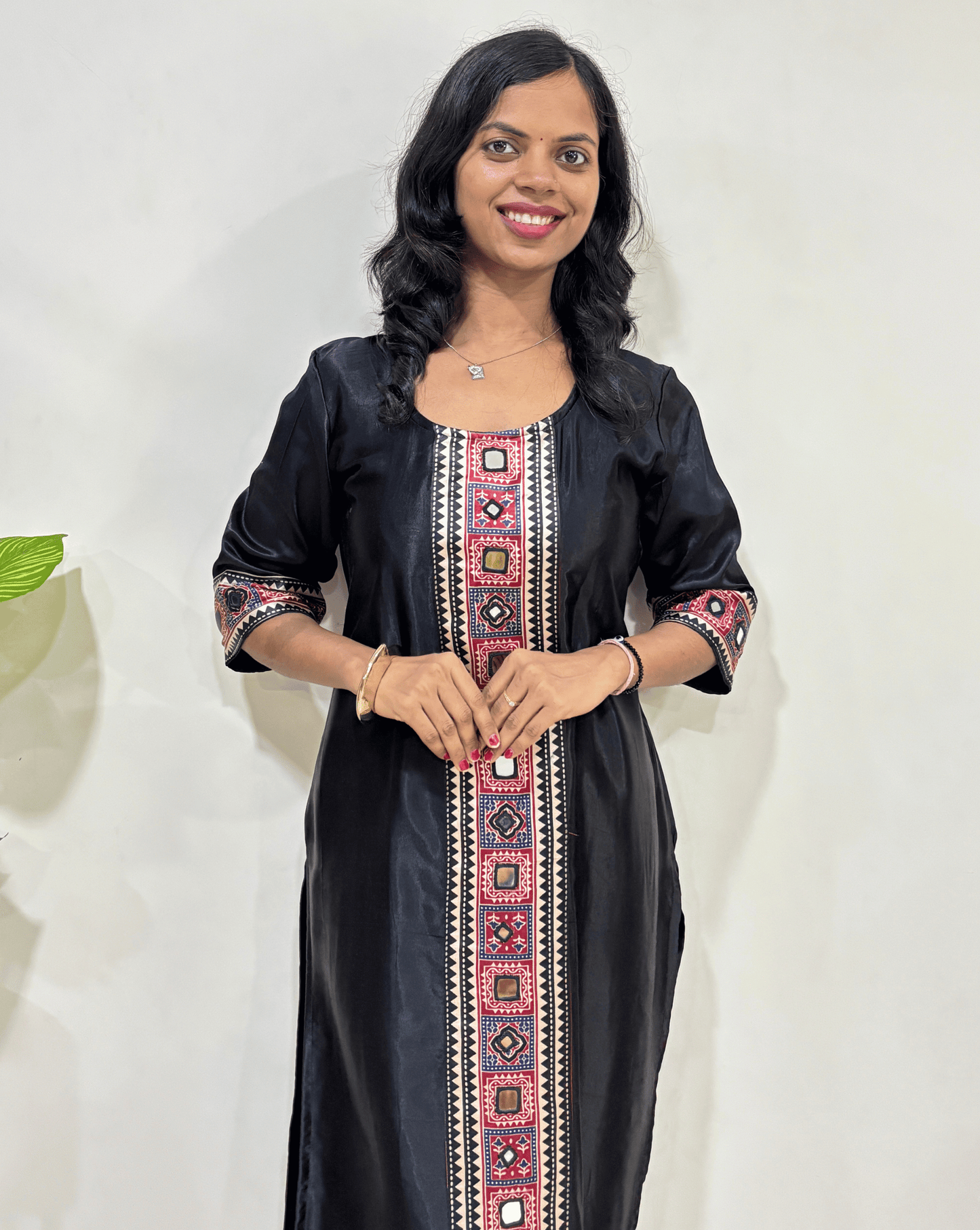 Jannat Mashru Silk Long Kurti