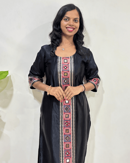 Jannat Mashru Silk Long Kurti
