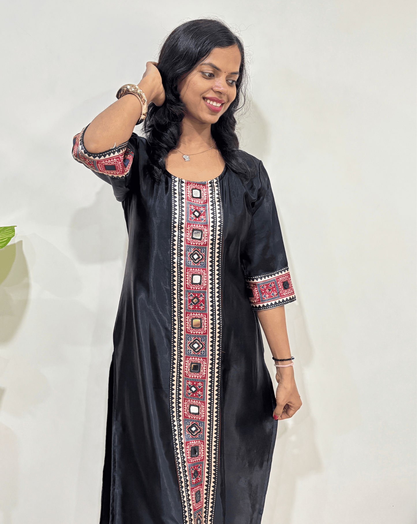 Jannat Mashru Silk Long Kurti