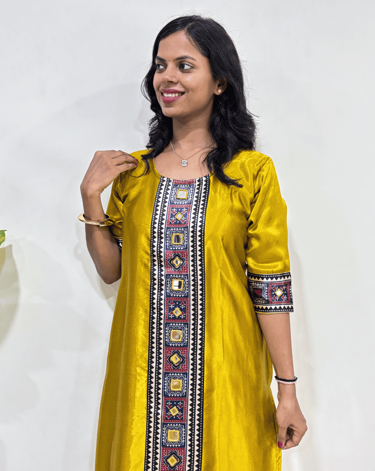 Jannat Mashru Silk Long Kurti
