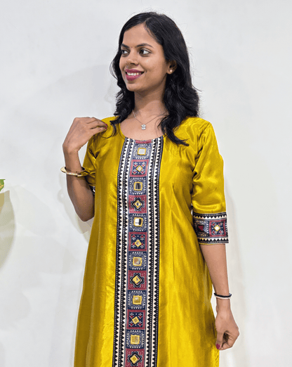 Jannat Mashru Silk Long Kurti