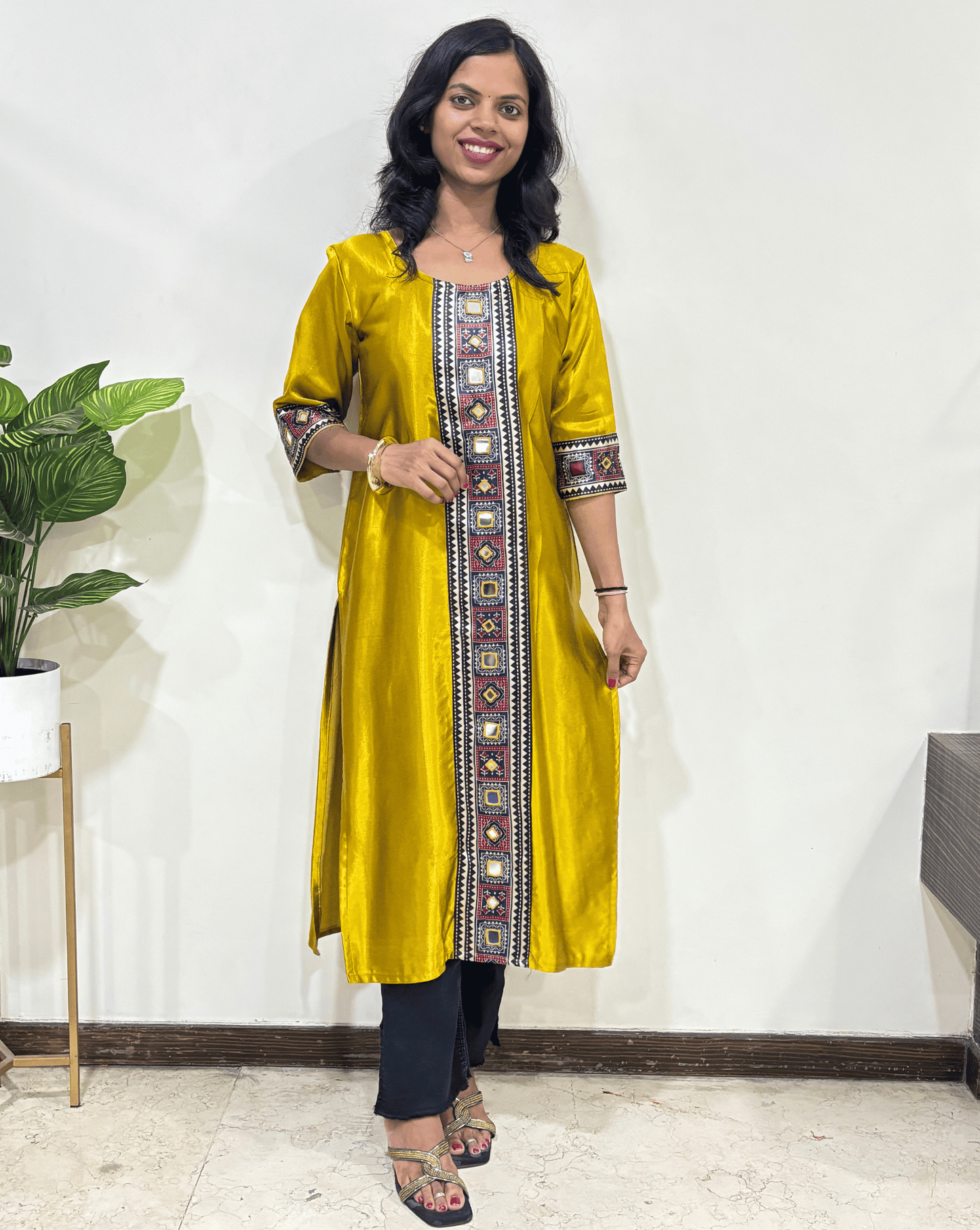 Jannat Mashru Silk Long Kurti