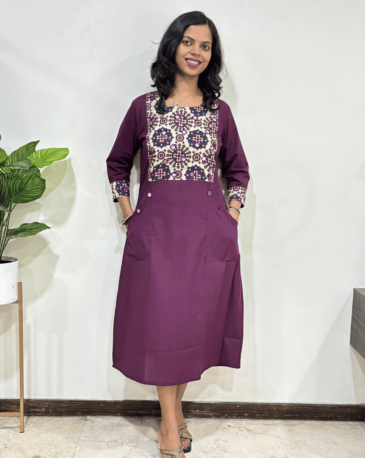 Kangna Ajrakh Long Kurti
