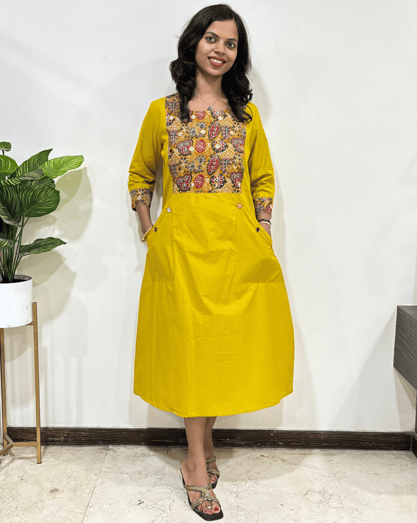 Kangna Ajrakh Long Kurti