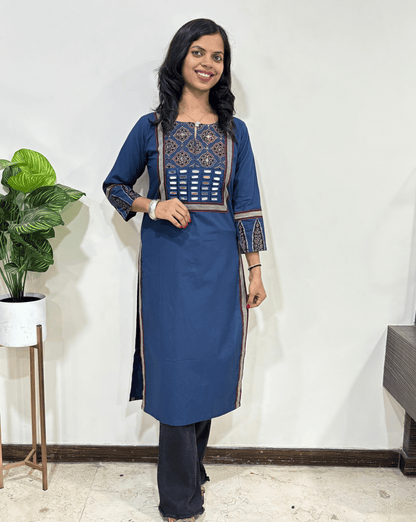 Vidhi Ajrakh Long Kurti