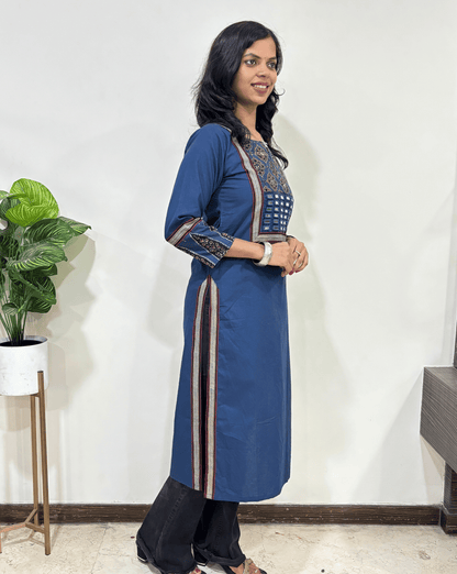 Vidhi Ajrakh Long Kurti