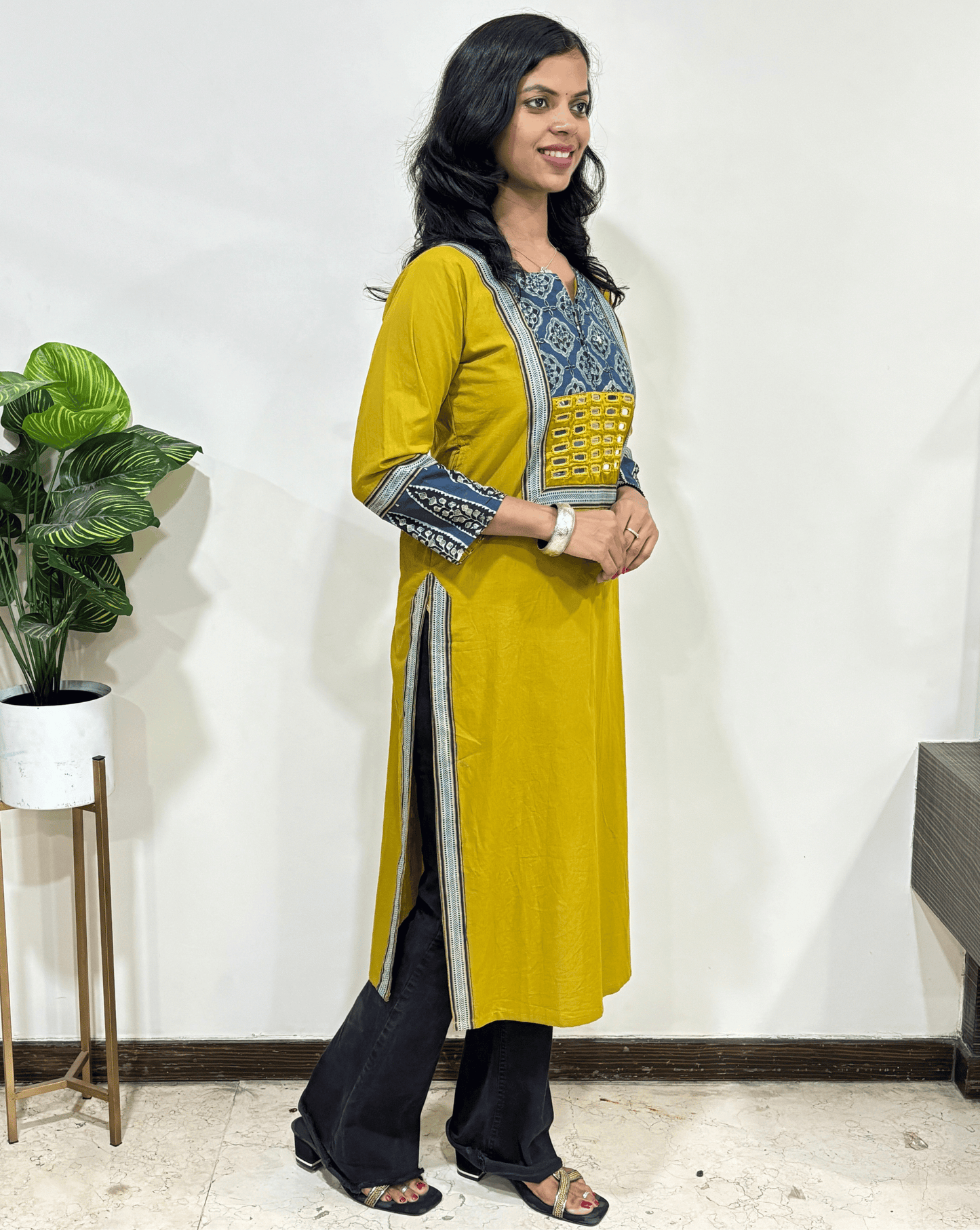 Vidhi Ajrakh Long Kurti