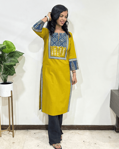 Vidhi Ajrakh Long Kurti