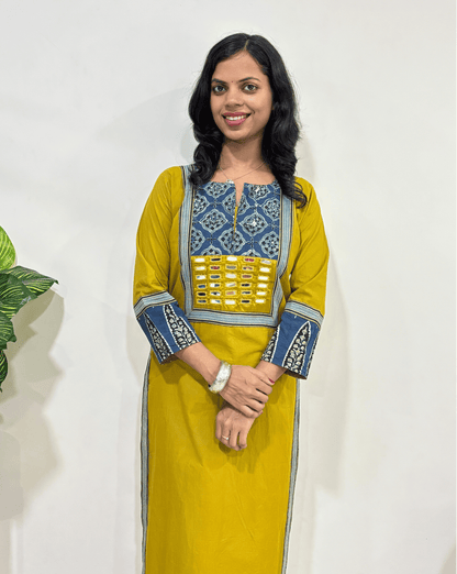 Vidhi Ajrakh Long Kurti