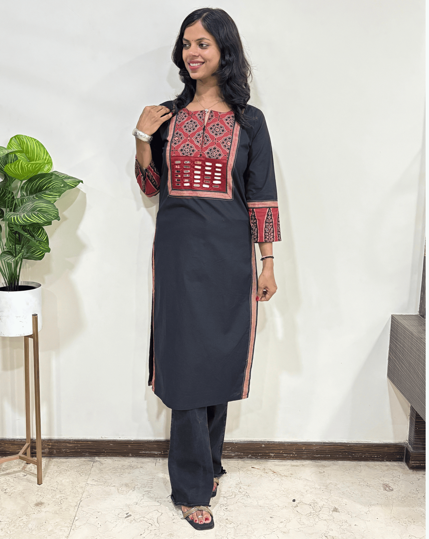 Vidhi Ajrakh Long Kurti